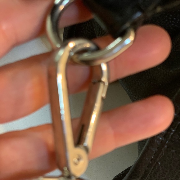 Belstaff Cross Body Black Leather Grommet Handbag CrossBody or Tote! - Picture 13 of 16